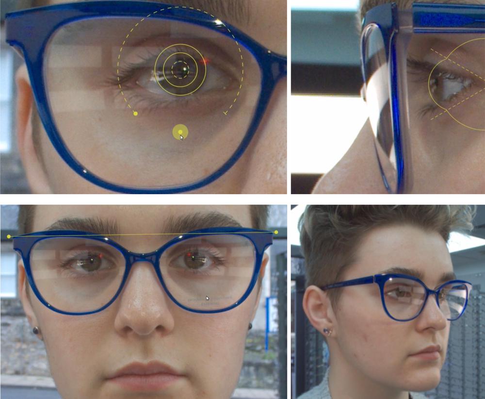 ZEISS VISUFIT1000 pupil distance, back vertex distance, side view